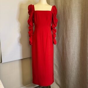 ANTONIO MELANI Red Long Sleeve Dress